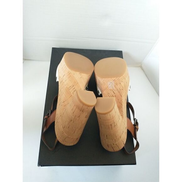 New! COACH Women's Platform Leather Sandals Shoes Chunky Heel Open-Toe Size 9 - Picture 11 of 11